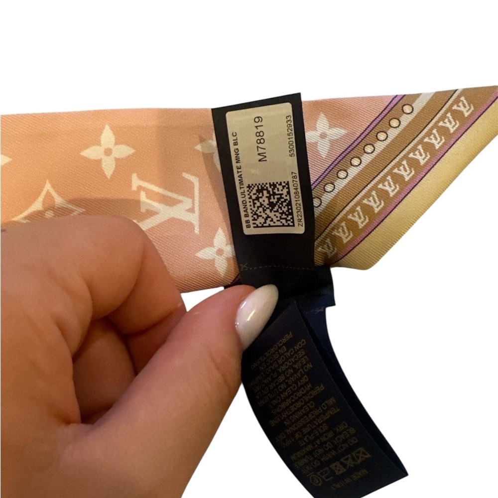 Louis Vuitton Tan and Cream Scarf Luxurious Accessories - Picture 4 of 4